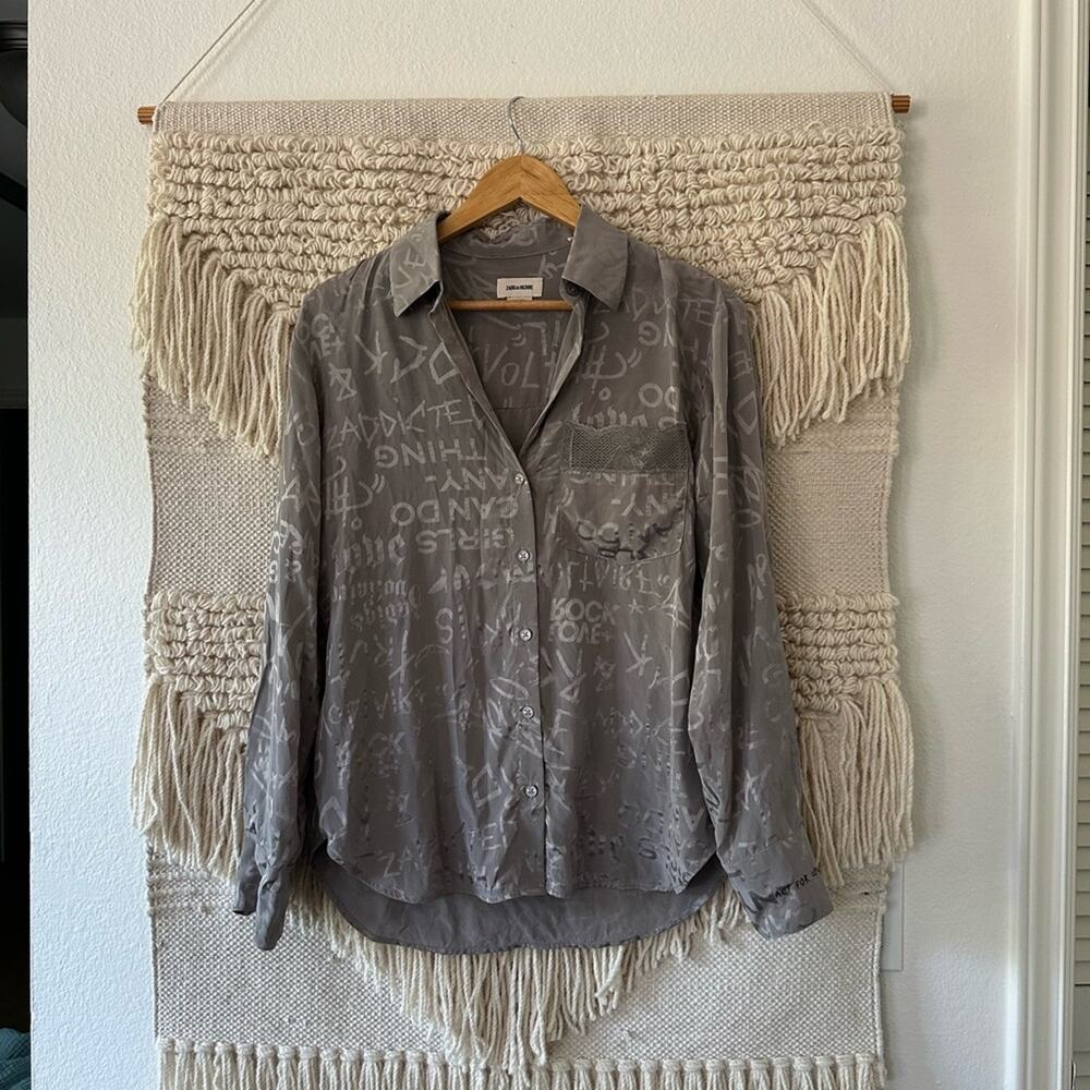 Zadig & Voltaire Morning Manifesto Silk Jacquard Shirt